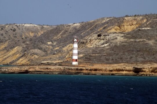 Faro de la isla de Cubagua, Venezuela, esta isla conforma u grupo de islas del Estado de Nueva Esparta,  todas son Islas Tur&iacute;sticas 