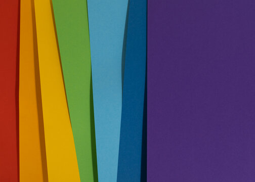 Rainbow paper background. Zero discrimination day concept.