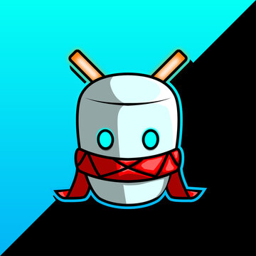 softblue marshmello hero character vector