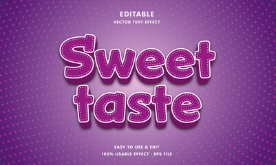 sweet taste editable text effect template 