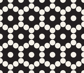 Vector seamless pattern. Repeating geometric elements. Stylish monochrome background design.