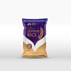 Rice Package Mockup Thailand food Products