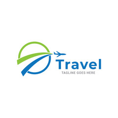 go travel airplane plane logo icon vector template