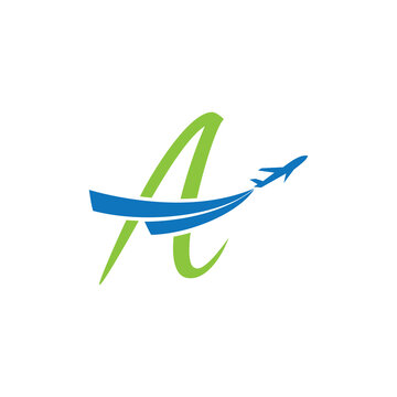 go travel airplane plane logo icon vector template