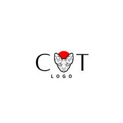 illustration of a cat. cat logo template