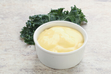 Cheese sauce in the bowl
