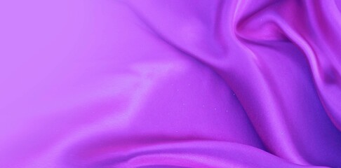 Lilac silk fabric for the background. Satin, silk or satin create a beautiful drapery. Fashionable design.