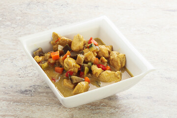 Thai yellow curry with chicken