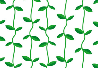 seamless pattern with green leaves