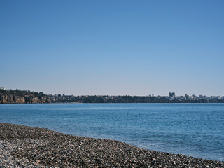 peaceful sea view on the beach