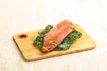 Smoked chicken breast for snack