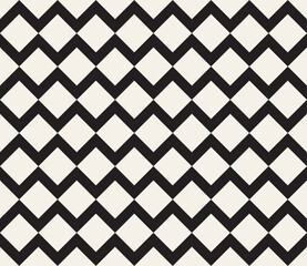 Vector seamless pattern. Repeating abstract geometric elements. Stylish monochrome background design.
