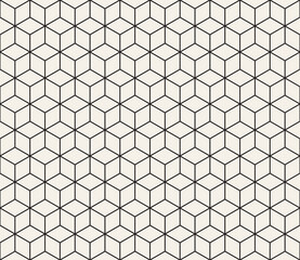 Vector seamless pattern. Repeating abstract geometric elements. Stylish monochrome background design.