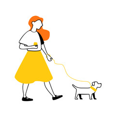 girl with dog