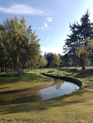 Simón Bolívar park lake