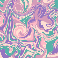 70s vibes retro background, swirl backdrop design. Liquid paint texture, wavy, groovy abstract shapes vector pattern.