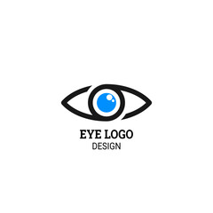 Obraz premium creative eye logo vector design