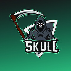 skull mascot logo vector esports 
