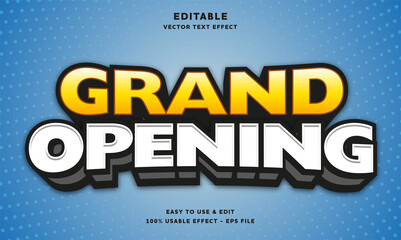 grand opening editable text effect template