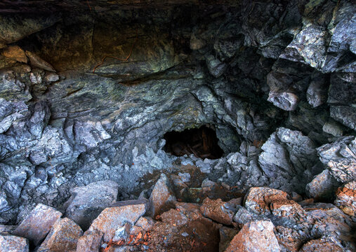 Entrance to abandoned chromite mine in Troodos mountains, Cyprus
