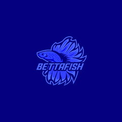 bettafish logo mascot gaming esports