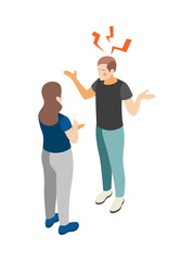 Stress People Conversation Composition