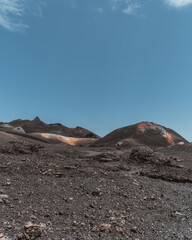 Volcanic landscape on Volcano Chico, Isla Isabela in the Galapagos Islands, Ecuador