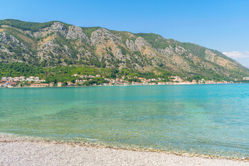 Harbour at Boka Kotor bay , Montenegro, Europe. - 487396106