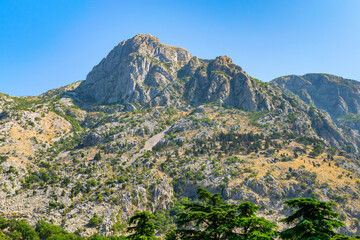 Views famous hike in Kotor by the Mediteranean Sea, touristic destination in Montenegro - 487396115