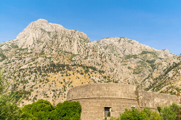 Views famous hike in Kotor by the Mediteranean Sea, touristic destination in Montenegro - 487396160