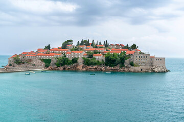 Fototapeta na wymiar Sveti Stefan island, Budva riviera, Montenegro