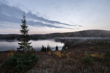 fog over the lake