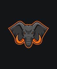 elephant head mascot esports logo 