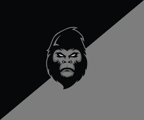 gorilla head mascot gaming logo esprts