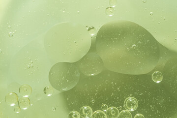 Abstract Green water bubbles background