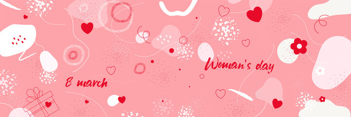 Women's day 8 March background concept. 8 march background for promotion. sale offer, web page card. Women's day abstract texture pattern background for social media and email marketing.  