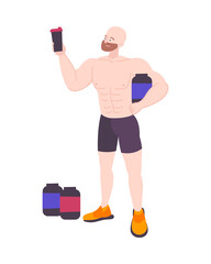 Fitness Male Athlete Composition