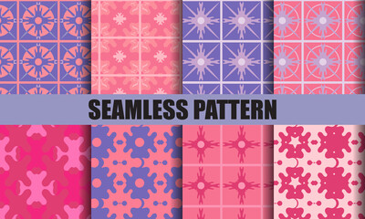 Abstract seamless pattern vector background.Geometric pattern collection for fabric, textile, print, surface design.