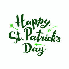 Happy St Patrick's Day Lettering