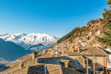 Obraz premium Winter Day Scene, Metsovo, Greece