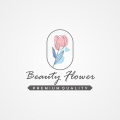 Obraz premium Beauty Artistic Flower illustration logo design