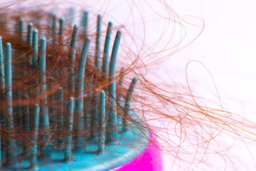 comb with hair, hair loss