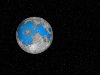 If Our Moon Had Oceans and Seas
