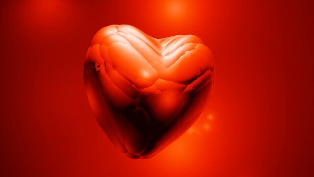 Human heart beat anatomy animation 3d.