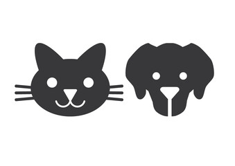 pet vector icon - cat and dog