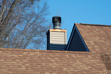 outdoor chimney from the fireplace