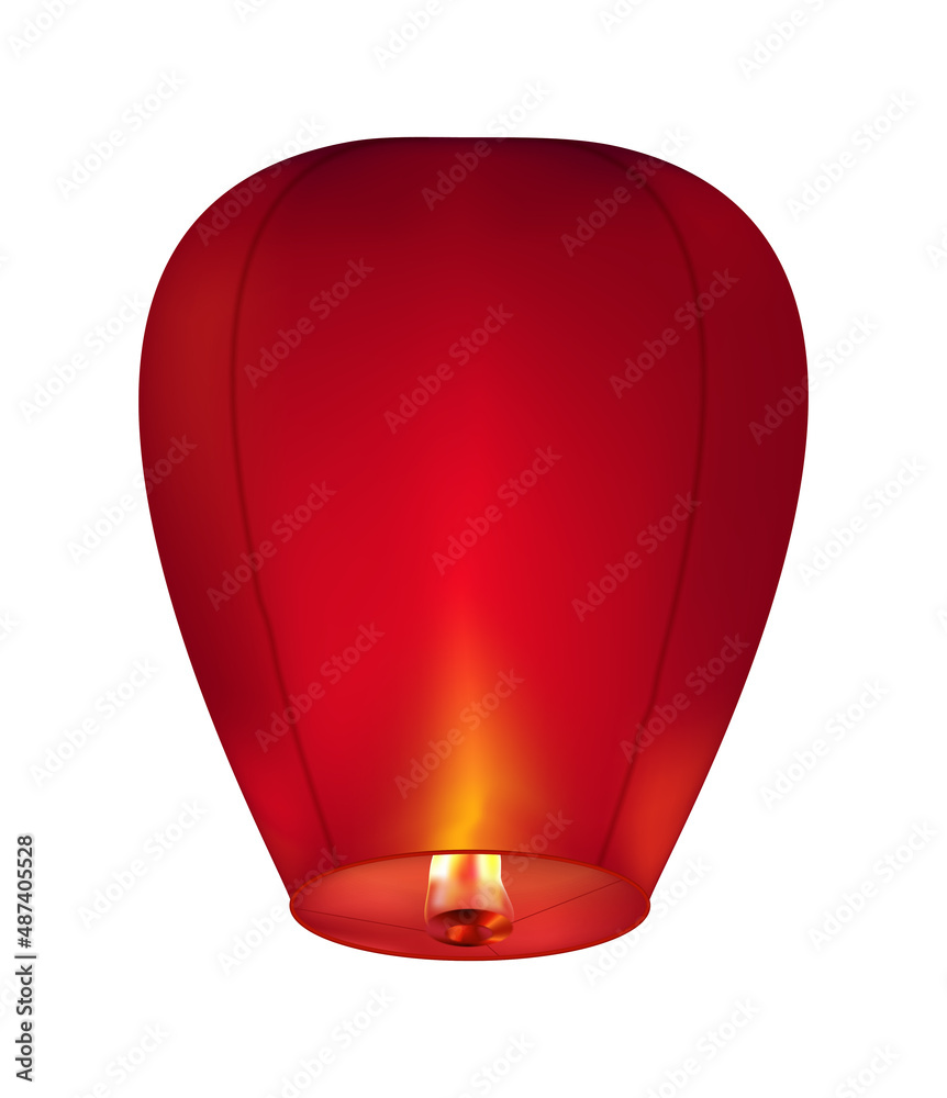 Wall mural diwali airborne lantern composition