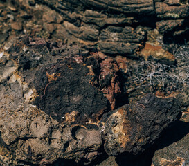 Rugged landscape of volcanic Bartolome Island, Galapagos Island