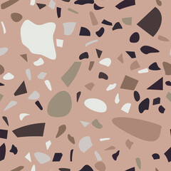 Colorful terrazzo flooring vector seamless in modern style.  Graphic modern pattern.  Vector illustration.