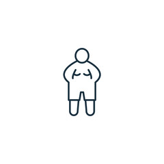 obesity icons  symbol vector elements for infographic web